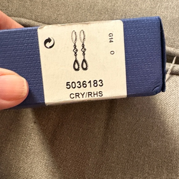 Swarovski Silver and Crystal Teardrop Earrings - Picture 10 of 10